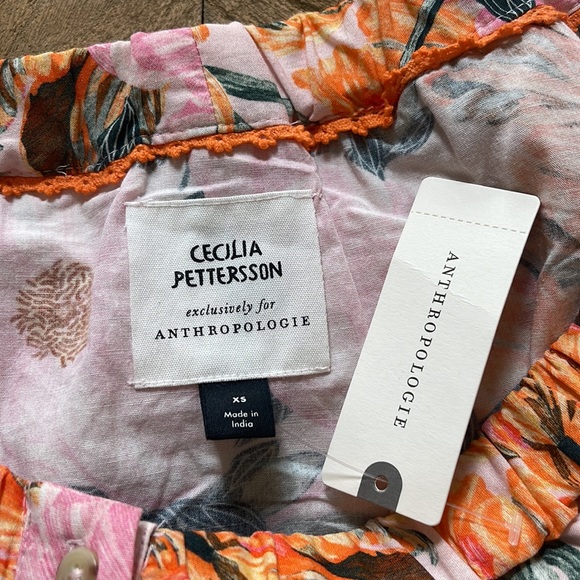 Cecilia Patterson for Anthropologie floral print off-the-shoulder blouse - Picture 6 of 10